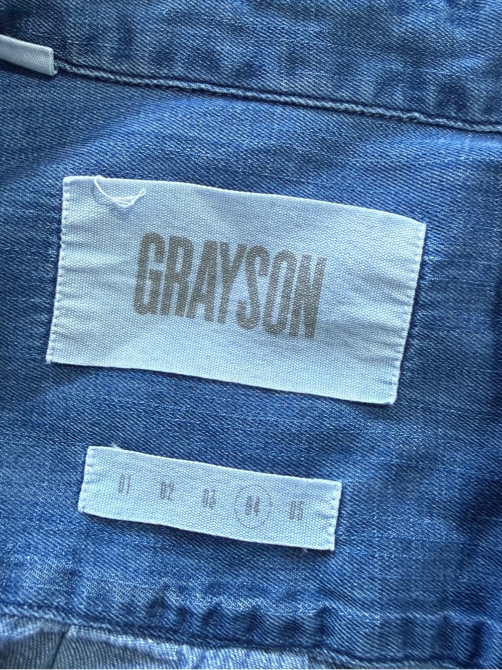 Grayson by frank & Eileen size 04(Large) chambray denim shirt dress casual - Picture 8 of 13
